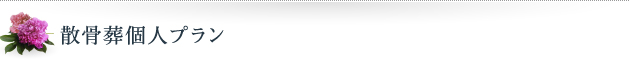 散骨葬個人プラン